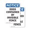 Signmission Dogs Contained By Invisible Fence, 5 in W x Rectangle, Vinyl Decal OS-2PACK-NS-D-57-V-11439 - alternate 1